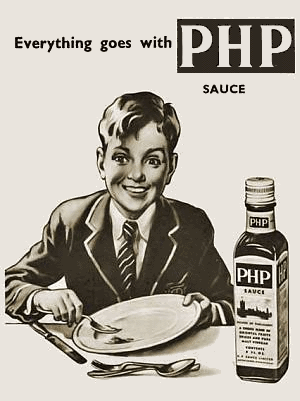 Everything goes with PHP sauce! Including crushing depression.